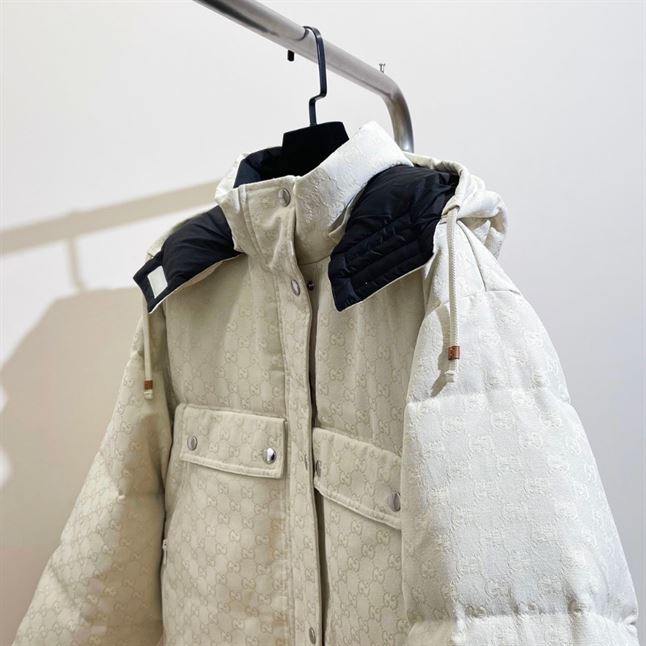 GUCCI GG COTTON CANVAS PUFFER JACKET - GCJ034