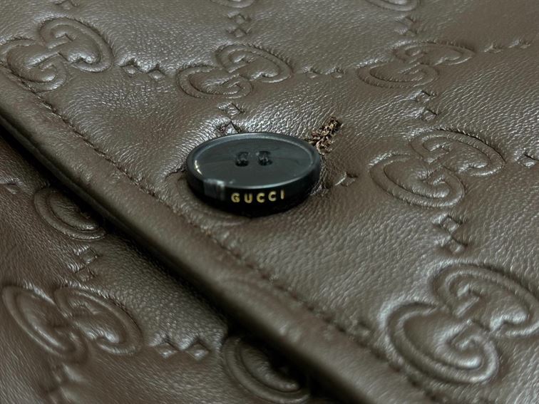 GUCCI GG LEATHER BOMBER JACKET - GCJ040