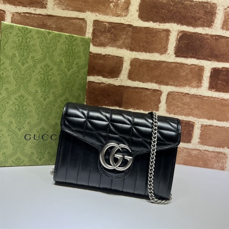 GUCCI GG MARMONT MINI BLACK BAG
