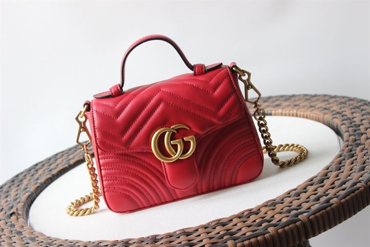 GUCCI GG MARMONT MINI TOP HANDLE BAG