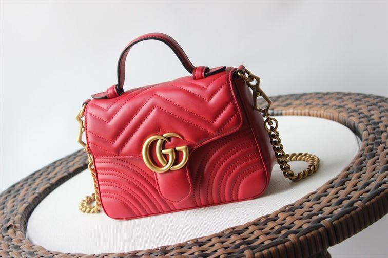 GUCCI GG MARMONT MINI TOP HANDLE BAG