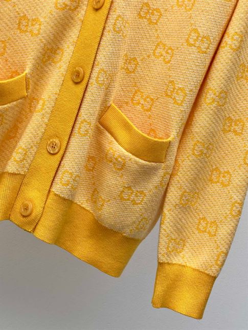 GUCCI GG WOOL JACQUARD CARDIGAN - GCK027