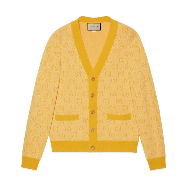 GUCCI GG WOOL JACQUARD CARDIGAN - GCK027