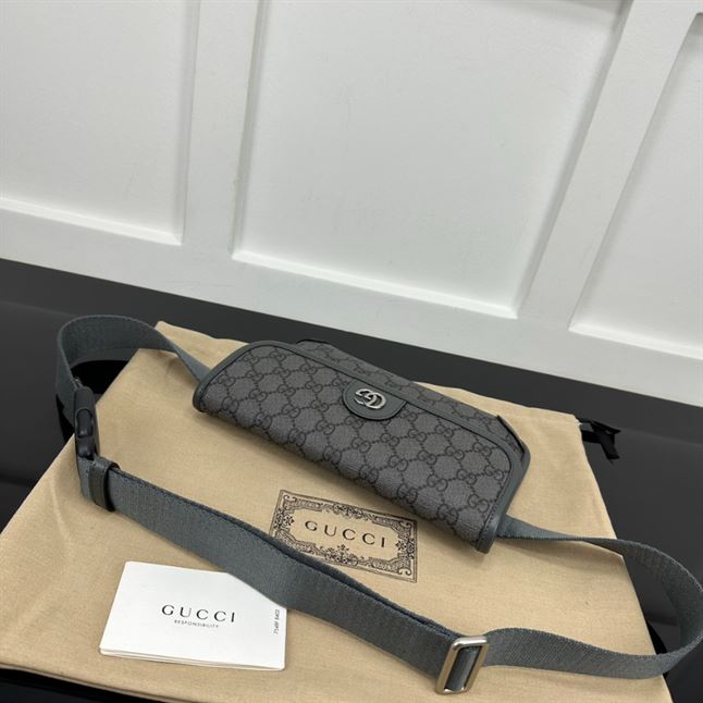 GUCCI GREY OPHIDIA SMALL GG BELT BAG - BG055