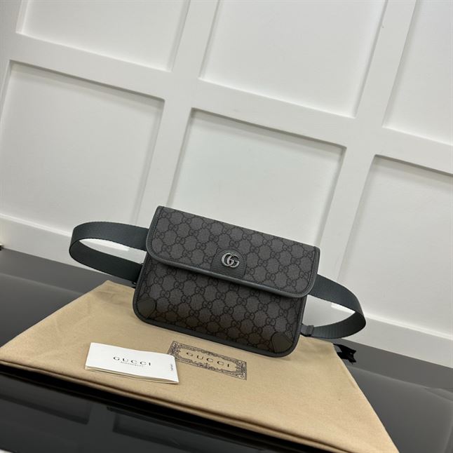 GUCCI GREY OPHIDIA SMALL GG BELT BAG - BG055