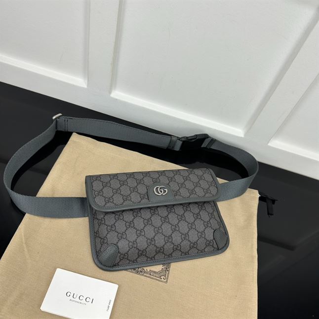 GUCCI GREY OPHIDIA SMALL GG BELT BAG - BG055