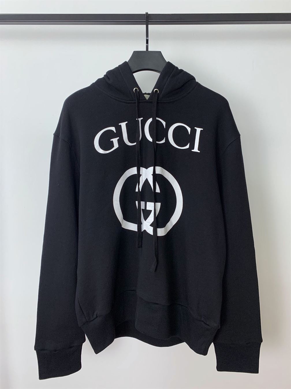 GUCCI HOODED SWEATSHIRT WITH INTERLOCKING G - GCK007