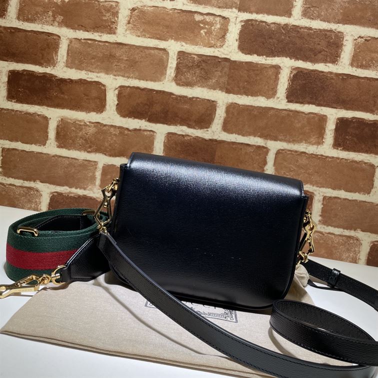 GUCCI HORSEBIT 1955 MINI BAG IN BLACK LEATHER