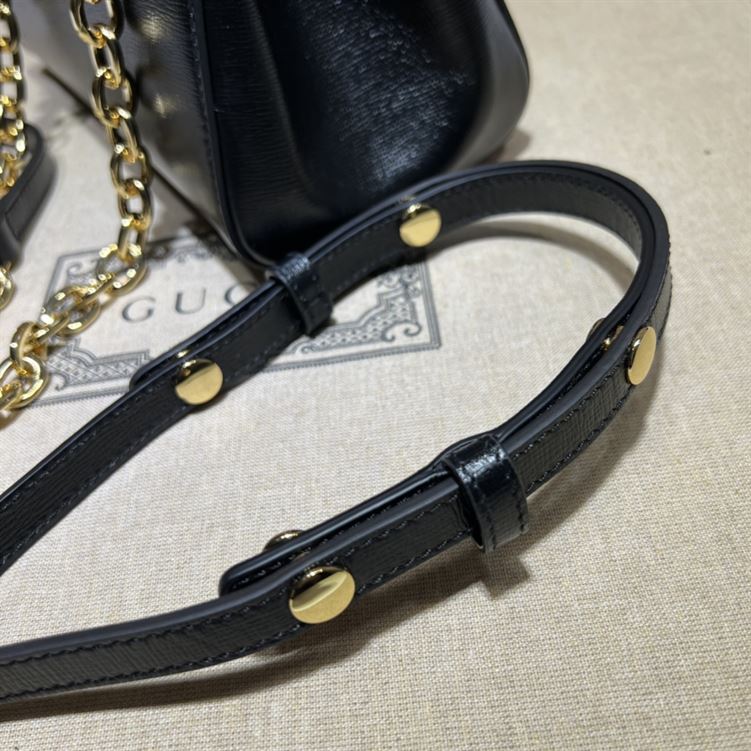 GUCCI HORSEBIT 1955 MINI BAG WITH BLACK LEATHER
