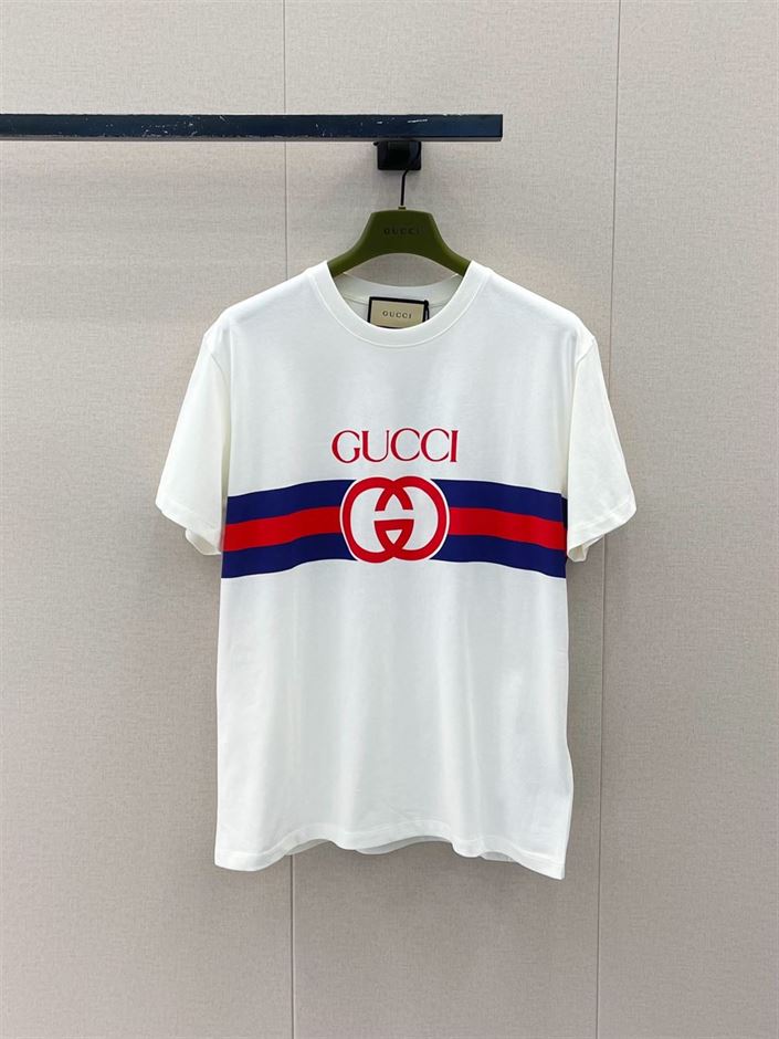 GUCCI INTERLOCKING G COTTON T-SHIRT - GGS028