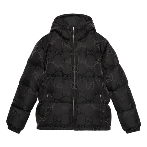 GUCCI JUMBO GG NYLON CANVAS GOOSE-DOWN JACKET BLACK - GCJ044