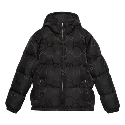 GUCCI JUMBO GG NYLON CANVAS GOOSE-DOWN JACKET BLACK - GCJ044