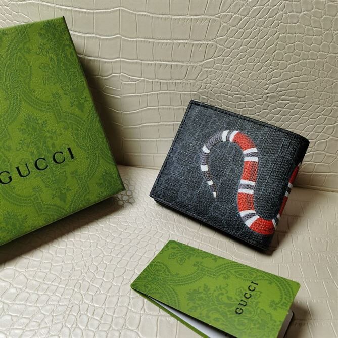 GUCCI KINGSNAKE PRINT GG SUPREME WALLET