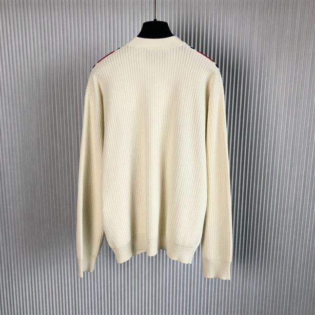 GUCCI KNIT COTTON CARDIGAN WITH PATCH - GCK043