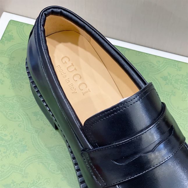 GUCCI LEATHER LOAFER IN BLACK - GL048