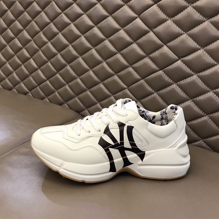 GUCCI LEATHER NY YANKEES SNEAKERS - GCC014