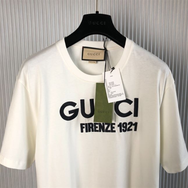 GUCCI LOGO EMBROIDERY T-SHIRT - GGS058