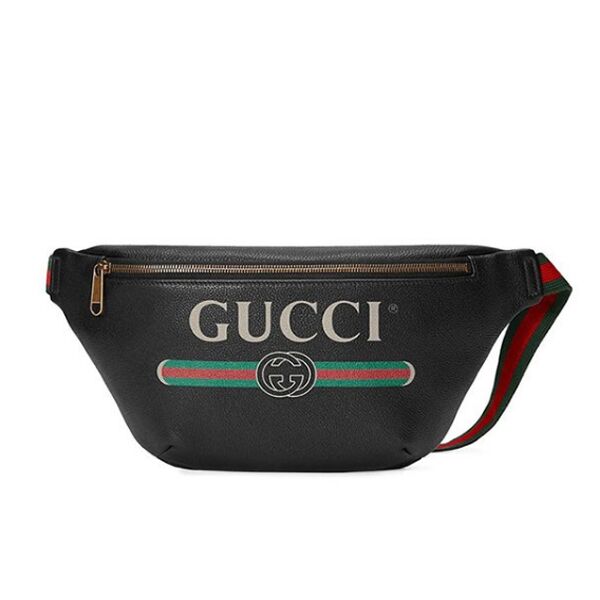 GUCCI LOGO-PRINT LEATHER BELT BAG - BG009