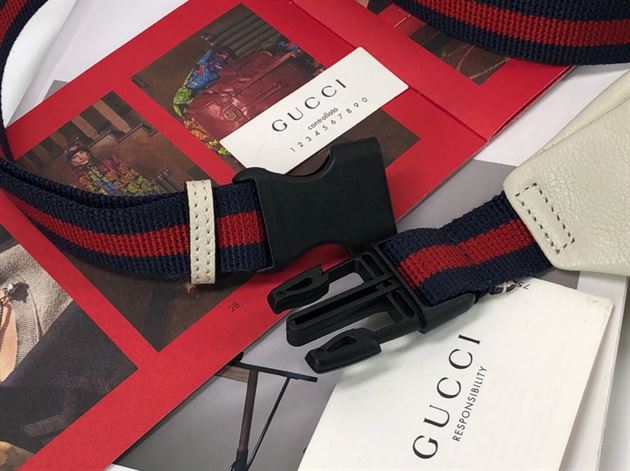 GUCCI LOGO-PRINT LEATHER BELT BAG - BG010