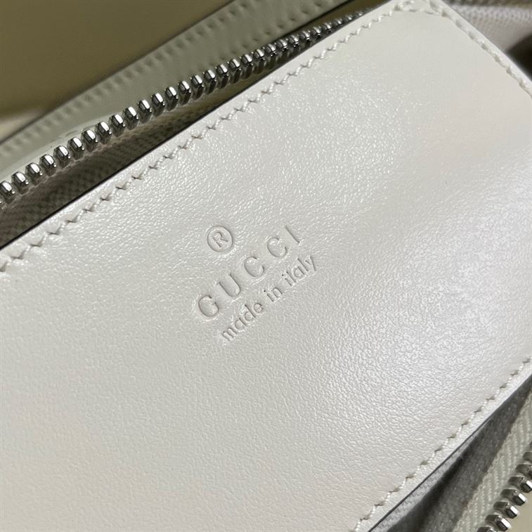 GUCCI MARMONT SHOULDER BAG IN WHITE LEATHER