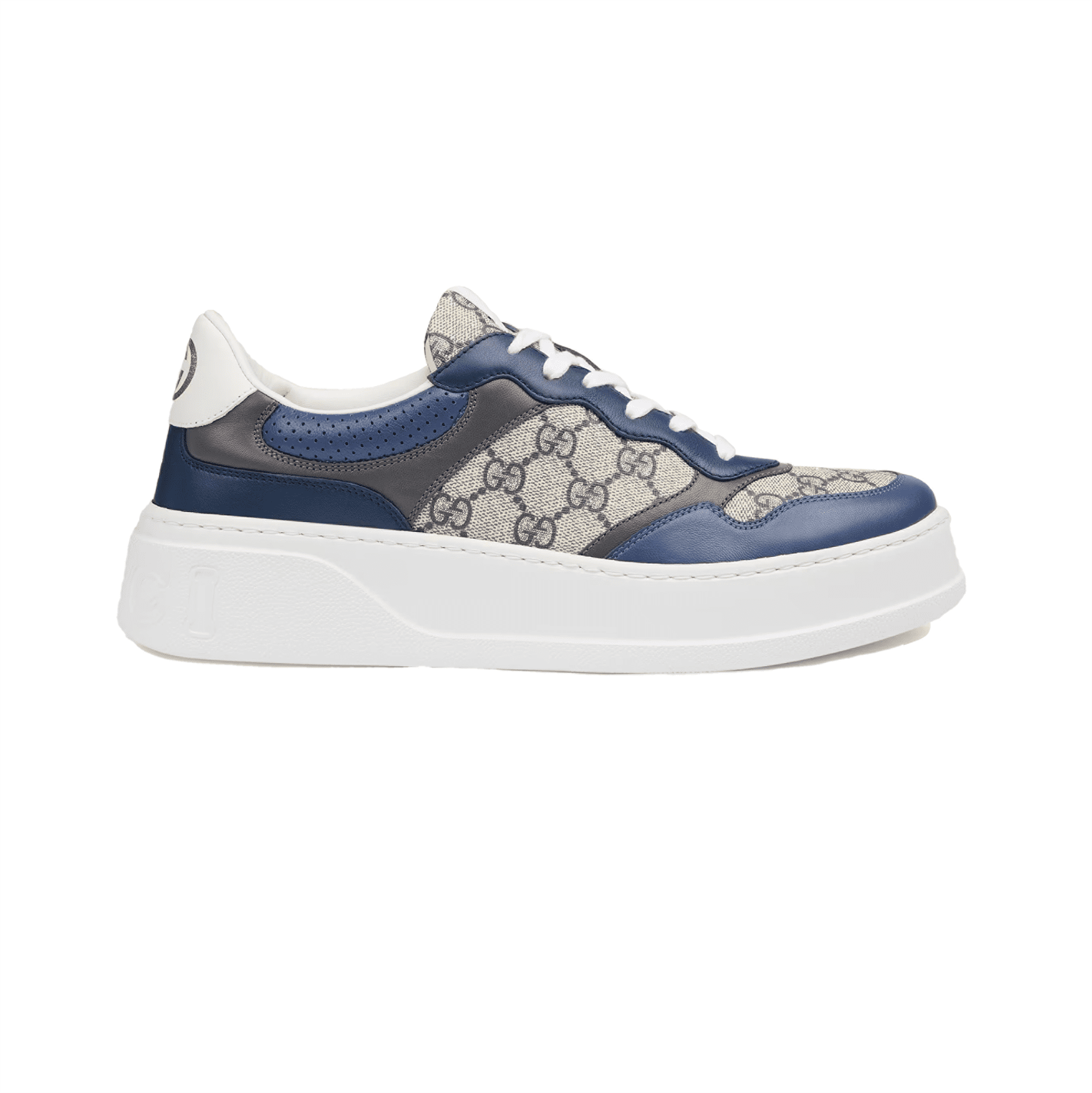 GUCCI MEN'S GG SNEAKERS BEIGE AND BLUE SUPREME - GCC003