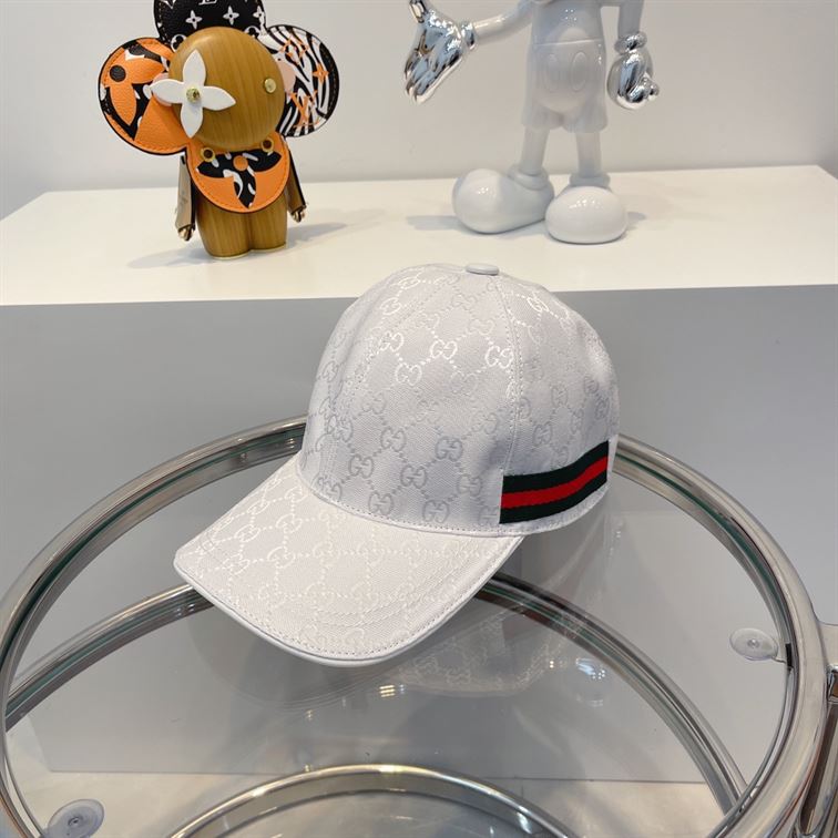 GUCCI ORIGINAL GG CANVAS BASEBALL HAT WITH WEB