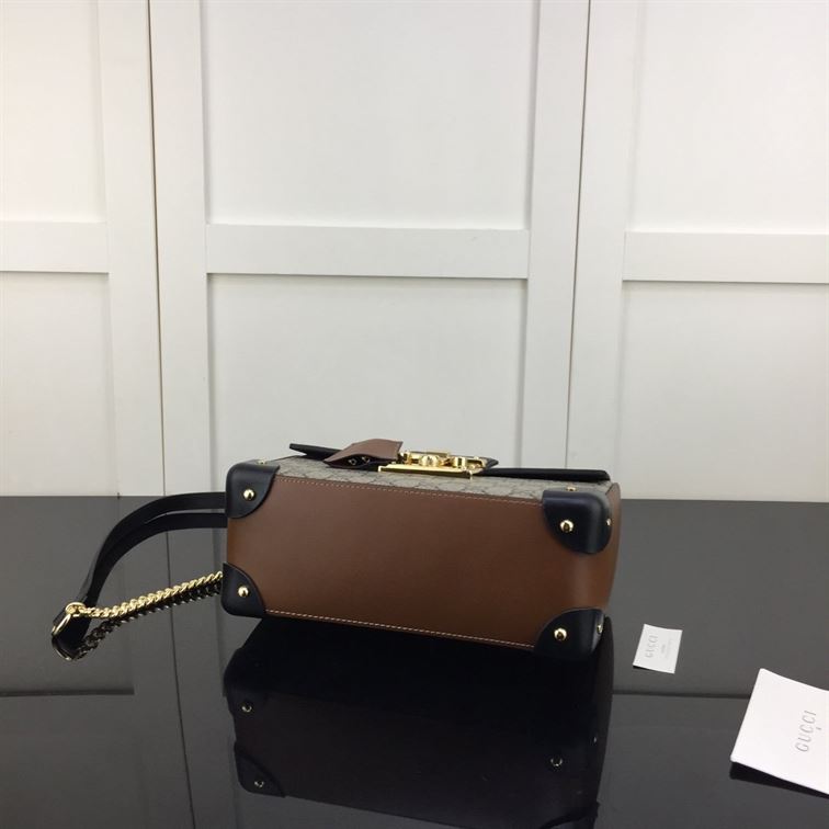 GUCCI PADLOCK GG SMALL BAMBOO SHOULDER BAG