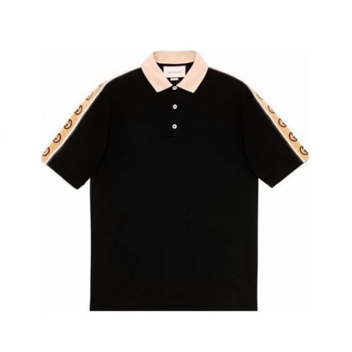 GUCCI POLO WITH INTERLOCKING G STRIPE - GGS015
