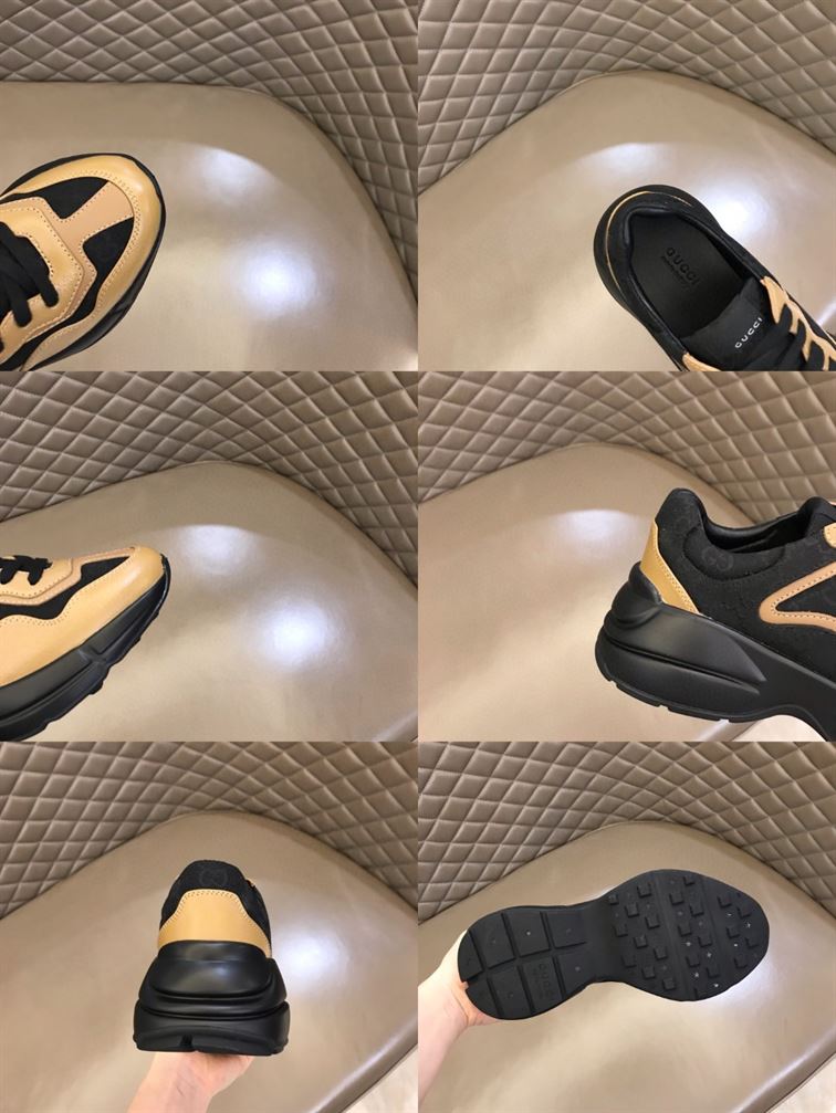 GUCCI RHYTON SNEAKER IN BROWN BLACK - GCC098