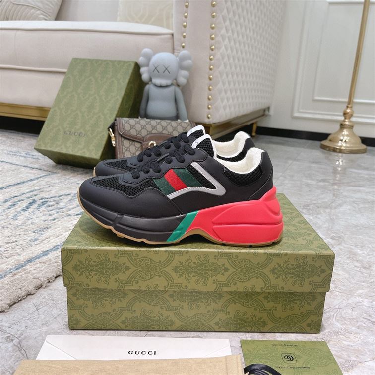 GUCCI RHYTON SNEAKER IN RED BLACK - GCC099