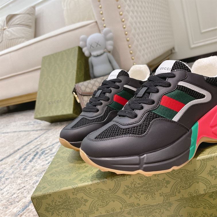 GUCCI RHYTON SNEAKER IN RED BLACK - GCC099