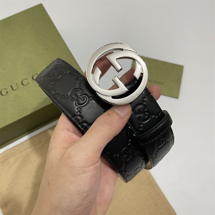 GUCCI SIGNATURE LEATHER BELT - GB007