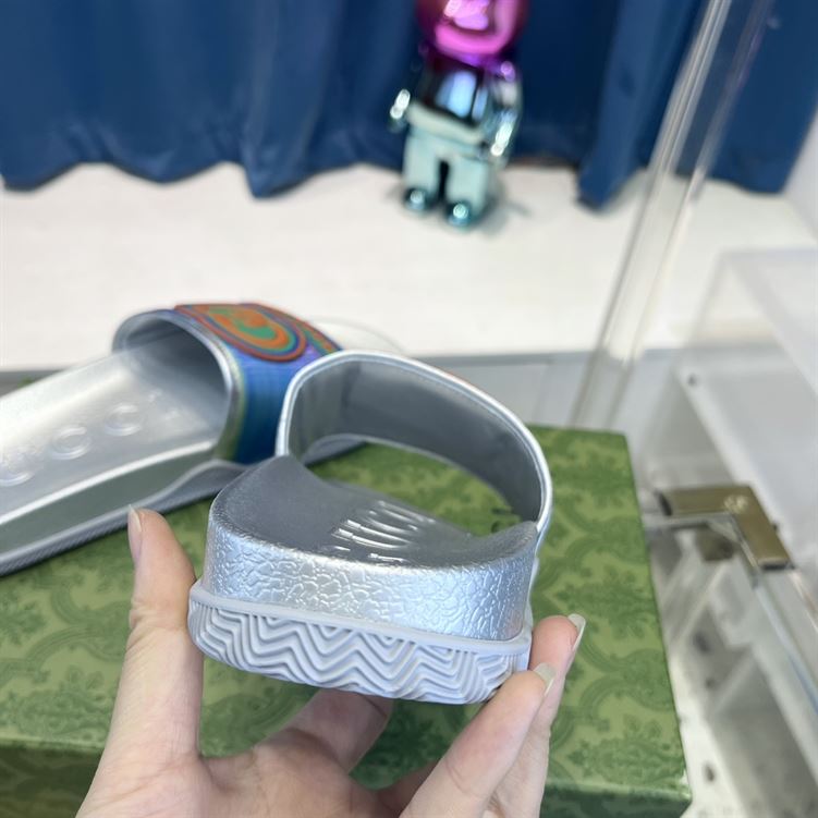 GUCCI SLIDE INTERLOCKING G LEATHER BLACK FOR MEN - GSL004