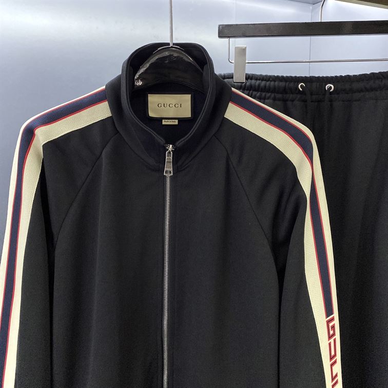 GUCCI TECHNICAL JERSEY JACKET BLACK - GCJ016