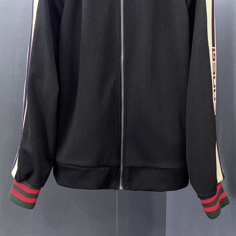 GUCCI TECHNICAL JERSEY JACKET BLACK - GCJ016