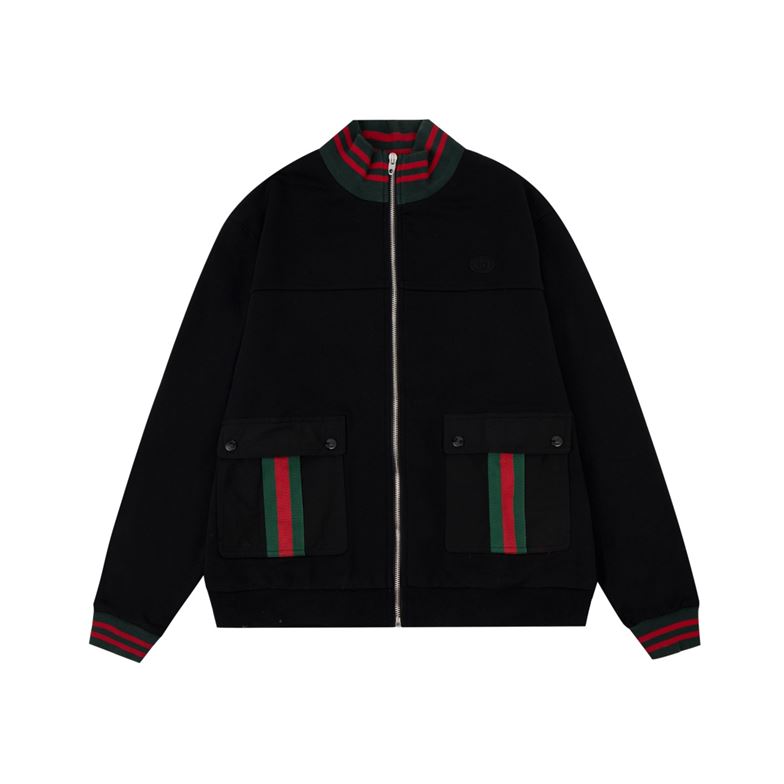 GUCCI WEB STRIPE COTTON JERSEY JACKET - GCJ023