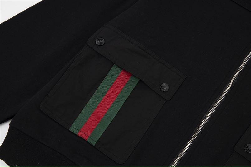 GUCCI WEB STRIPE COTTON JERSEY JACKET - GCJ023