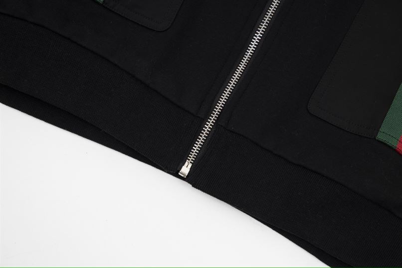 GUCCI WEB STRIPE COTTON JERSEY JACKET - GCJ023