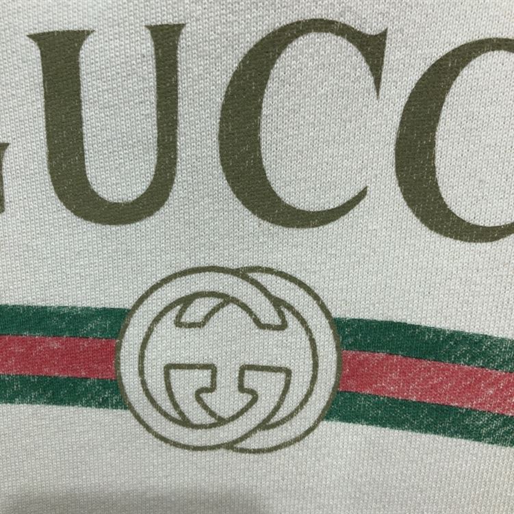 GUCCI WHITE VINTAGE LOGO COTTON SWEATSHIRT HOODED - GCK001