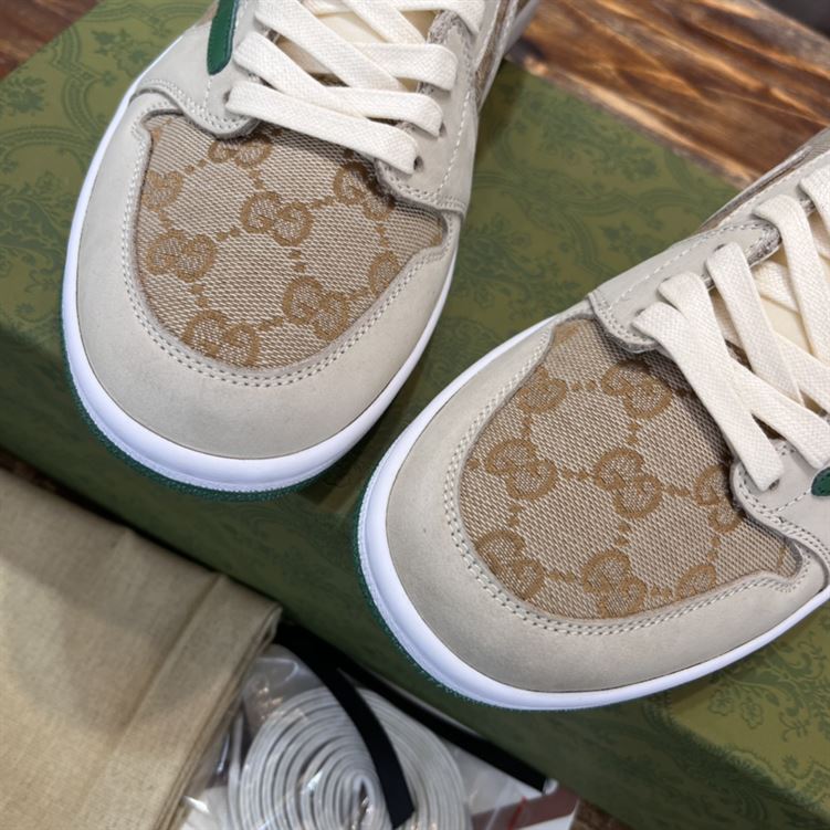 GUCCI X AIR JORDAN 1 LOW WHITE BROWN GREEN - GCC050