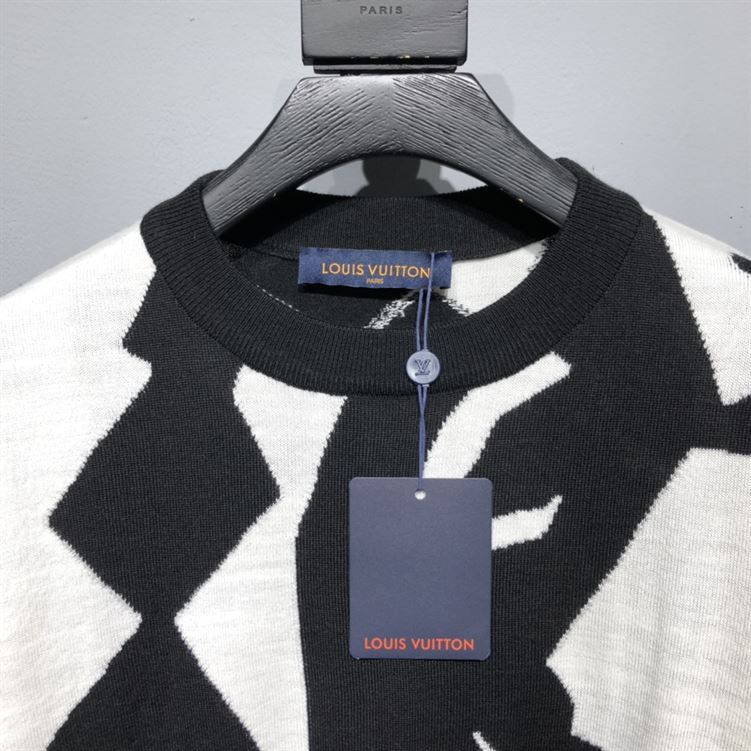 LOUIS VUITTON ABSTRACT HOUNDSTOOTH CREWNECK - LVH028