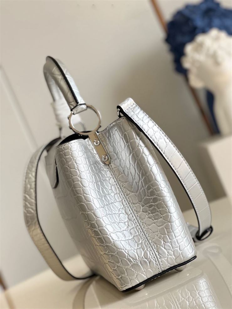 LOUIS VUITTON CAPUCINES BB Silver