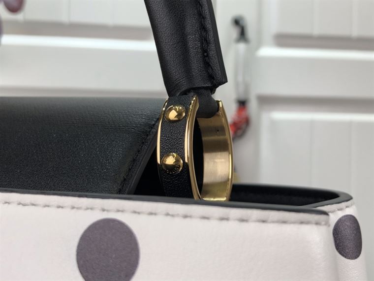 LOUIS VUITTON CAPUCINES MM White And Black