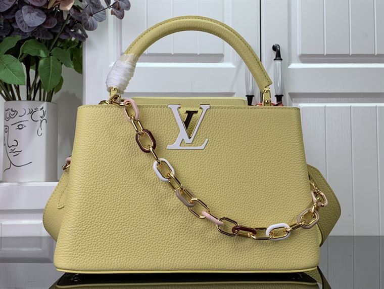 LOUIS VUITTON CAPUCINES MM Yellow