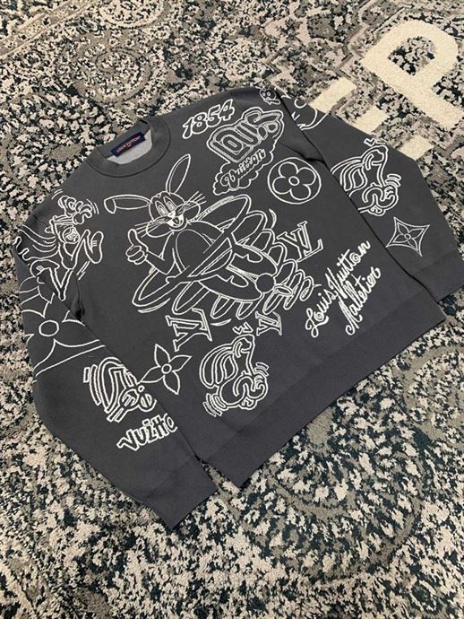 LOUIS VUITTON CREW NECK PULLOVERS MONOGRAM SWEATERS - LVH032