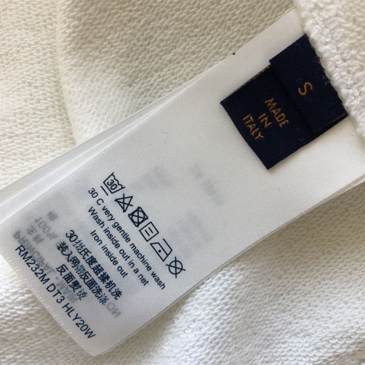 LOUIS VUITTON EMBROIDERED COTTON SWEATSHIRT MILK WHITE - LH065