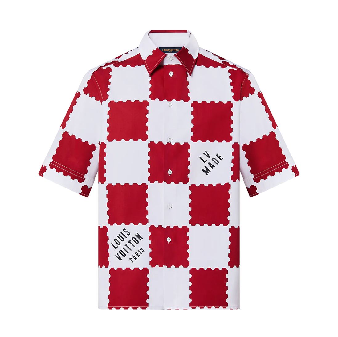 LOUIS VUITTON GIANT DAMIER SHIRT GARNET RED - LVTS024