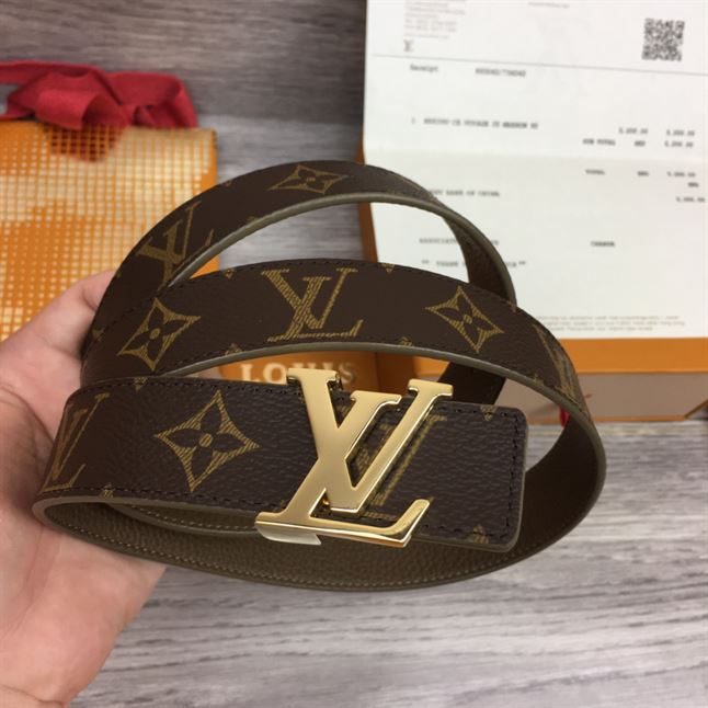 LOUIS VUITTON LV INITIALES 30MM REVERSIBLE BELT MONOGAM - LBE084