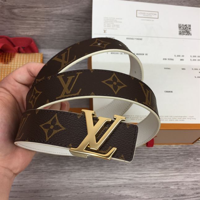 LOUIS VUITTON LV INITIALES 30MM REVERSIBLE BELT MONOGAM - LBE087