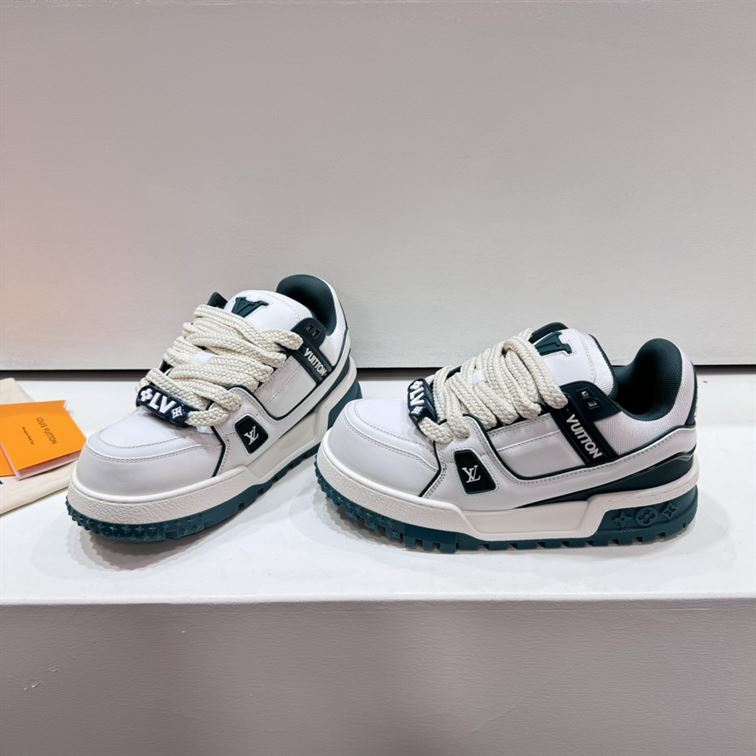LOUIS VUITTON LV TRAINER MAXI SNEAKER WHITE GREEN - LVS191